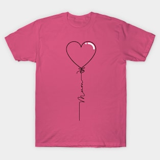 Mothers Day Heart Balloon - Mum - Commonwealth Spelling T-Shirt